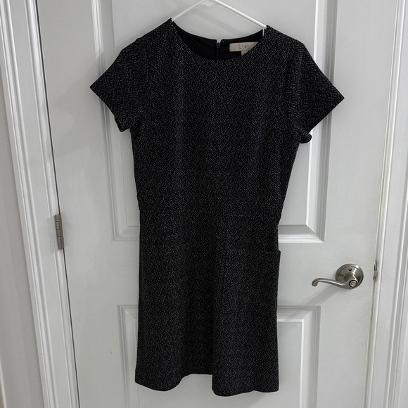 LOFT Black and White Mini Dress - Picture 1 of 6